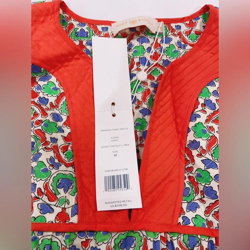 NWT Tory Burch Printed Tunic Dress In Legacy Paisley